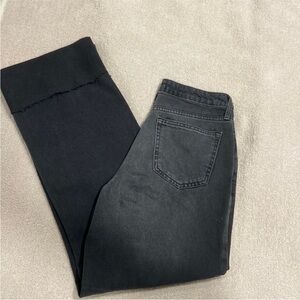 Black wide leg jeans